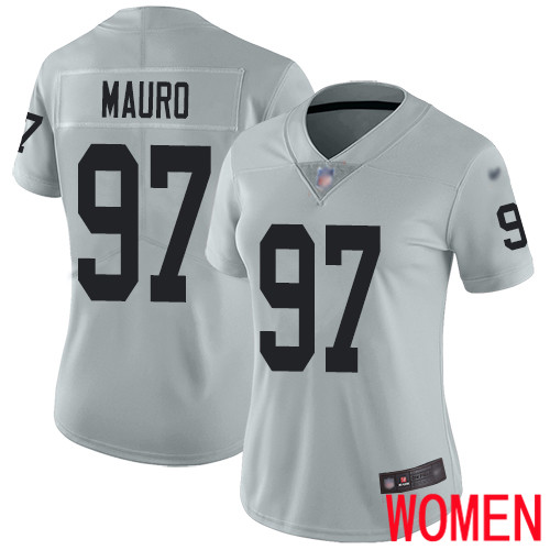 Oakland Raiders Limited Silver Women Josh Mauro Jersey NFL Football #97 Inverted Legend Jersey->youth nfl jersey->Youth Jersey